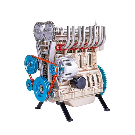 L4 Car Engine Model Full Metal Assembling Four-cylinder Building Kits