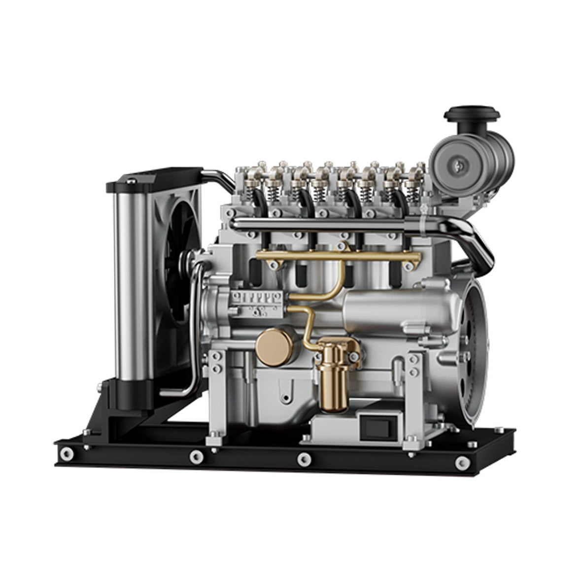 Workable Mini Diesel 4-cylinder Engine Metal Model DIY Kits