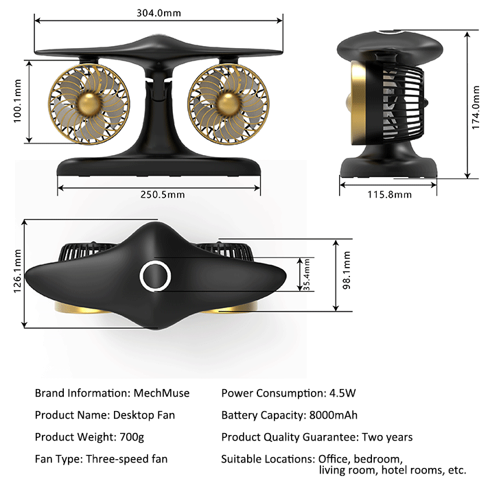 Creative Jetfan Desktop Fan – J2 Pro Max 2nd Gen | 8000mAh Battery | Ultra-long Endurance