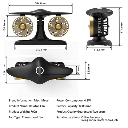 Creative Jetfan Desktop Fan – J2 Pro Max 2nd Gen | 8000mAh Battery | Ultra-long Endurance