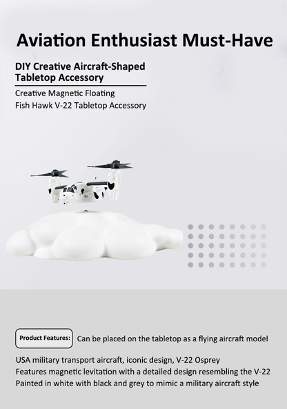 Creative Magnetic Floating Fish Hawk V-22 Tabletop Accessory