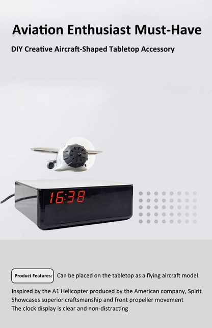 Creative Magnetic Floating Mini Aircraft - A1 Helicopter Tabletop Accessory