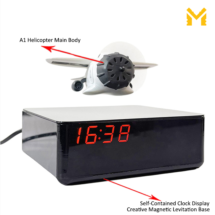 Creative Magnetic Floating Mini Aircraft - A1 Helicopter Tabletop Accessory